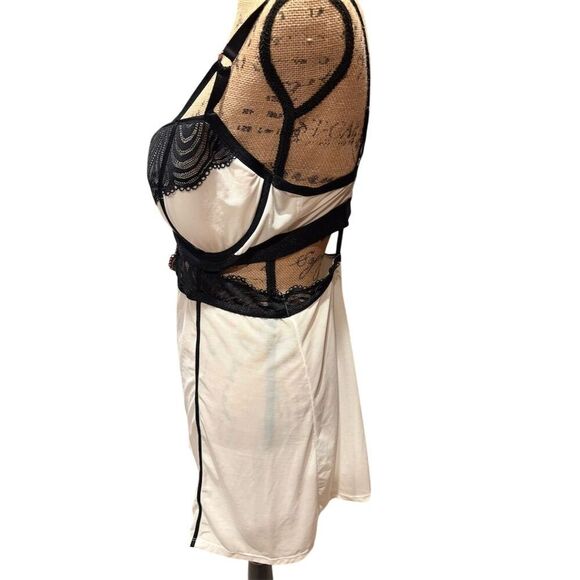 Auden Women's Multicolor Lace & Mesh Nightgown Size XL - Picture 4 of 9